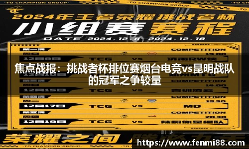 焦点战报：挑战者杯排位赛烟台电竞vs昆明战队的冠军之争较量